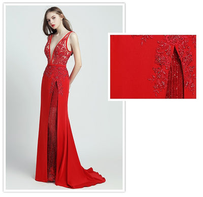 Vestido Largo de Encaje con Perlas - Estilo Temperamento Elegante - Image 13