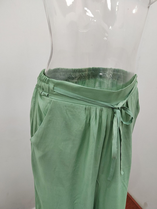 Pantalones Anchos de Talle Alto con Cintura Elástica Ajustable - Image 13