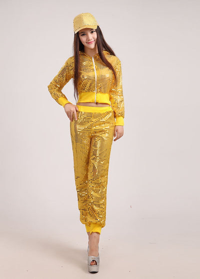 Vestido de Jazz con Lentejuelas para Danza - Traje de Actuación Profesional - Image 4