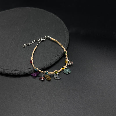 Pulsera Tejida en Rafia con Piedra Natural - Image 19