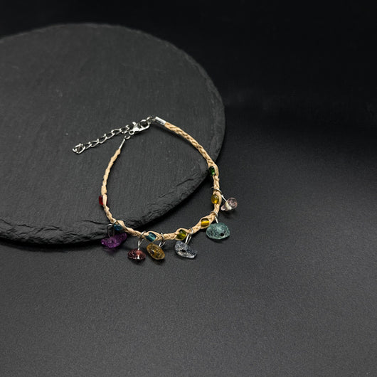 Pulsera Tejida en Rafia con Piedra Natural - Image 19