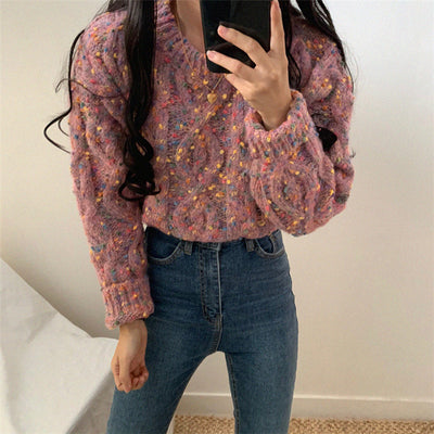 Suéter Tejido Contraste de Colores para Mujer - Image 7