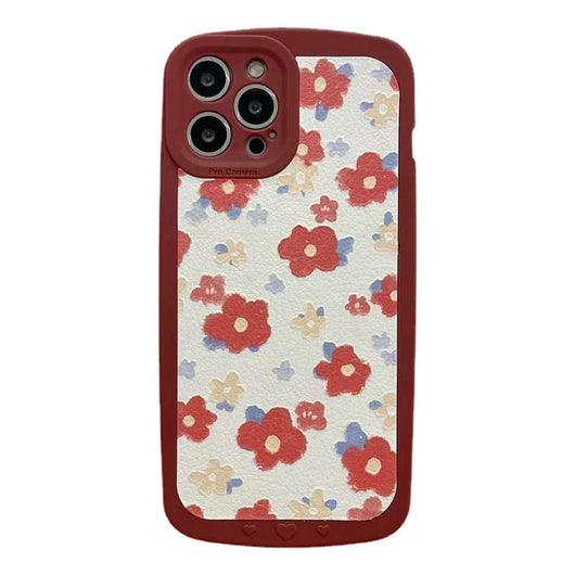 Funda Silicona para Teléfono Diseño Floral Burdeos Graffiti - Image 11