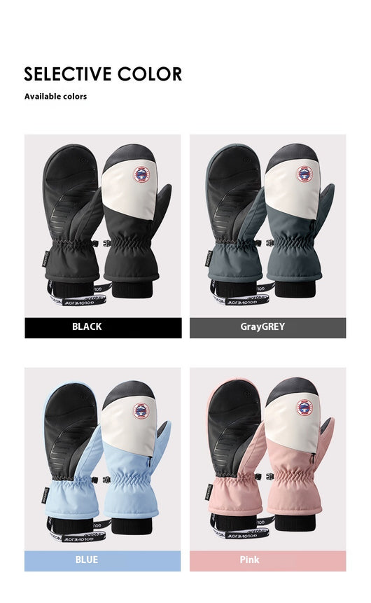 Guantes de Snowboard para Mujer Impermeables con Pantalla Táctil y Forro Térmico - Image 18