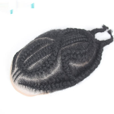 Peluca Trenzada Africana Tejida a Mano con Cabello Natural para Hombre - Image 6