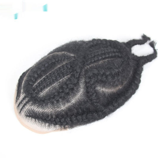 Peluca Trenzada Africana Tejida a Mano con Cabello Natural para Hombre - Image 6
