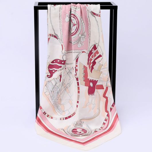 Pañuelo de Seda Estampado Náutico - Bufanda Fashion Versátil - Image 2