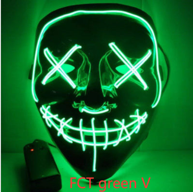 Máscara de Terror Halloween con Luz LED Fluorescente - Image 18