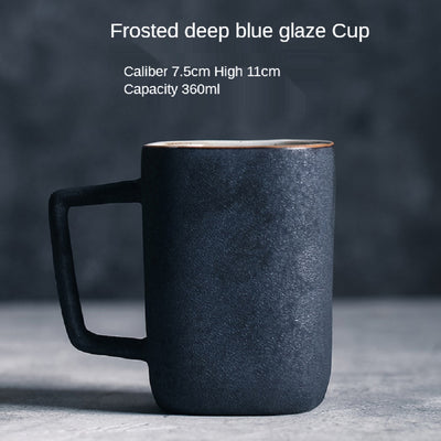 Taza de Agua Artesanal de Cerámica con Asa - Gran Capacidad Cuadrada - Image 8