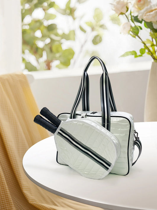 Bolsa Deportiva Tenis Crossbody a Rayas con Bandolera - Image 59