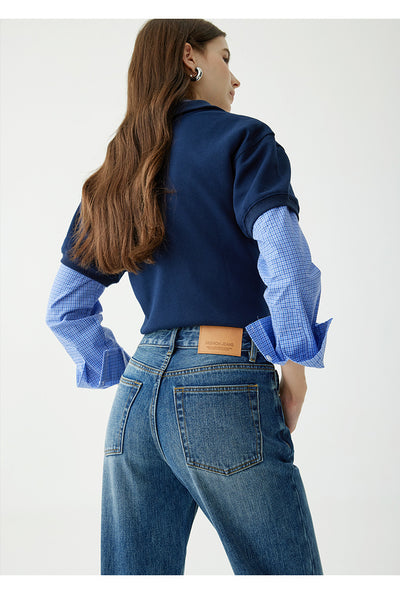 Jeans Rectos Cintura Alta Mujer Otoño Stretch - Image 16
