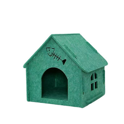 Cama Felpa para Gatos Cuatro Estaciones Desmontable y Lavable - Image 6
