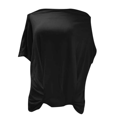 Playera Suelta de Manga Corta con Hombros Asimétricos para Mujer - Image 15