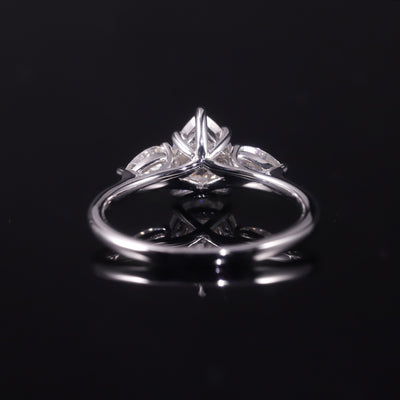 Anillo de Plata 925 con Moissanita en Diseño Gota de Agua - Image 3