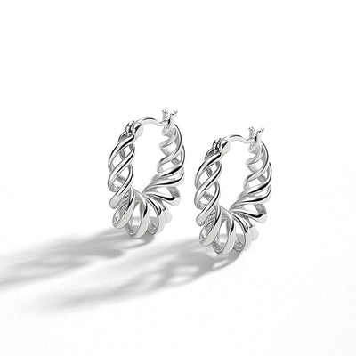 Aretes de Plata Esterlina Minimalistas Estilo Frío - Image 8