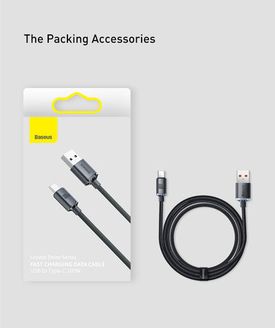 Cable USB-C de Carga Rápida 100W Crystal Shine - Transferencia de Datos - Image 27
