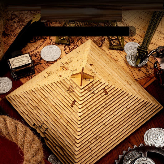 Caja de Madera Puzzle Pirámide - Desafío de Ingenio - Image 9