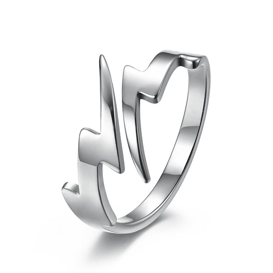 Anillo Eclipse Harajuku Titanio Acero Hueco Efecto Rayo
