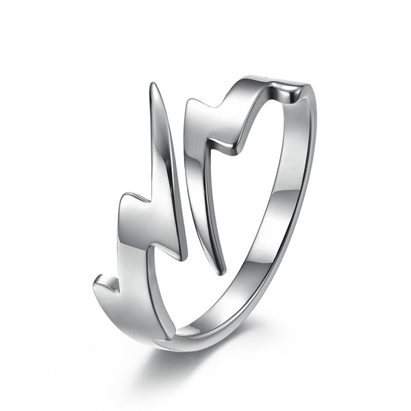 Anillo Eclipse Harajuku Titanio Acero Hueco Efecto Rayo