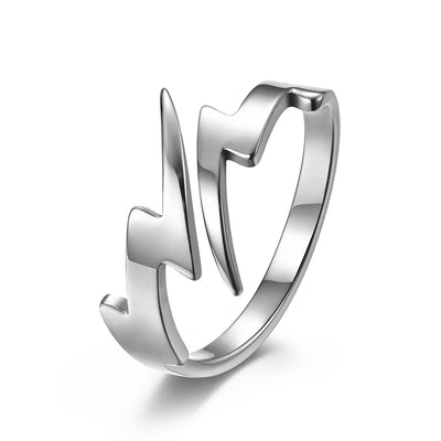 Anillo Eclipse Harajuku Titanio Acero Hueco Efecto Rayo