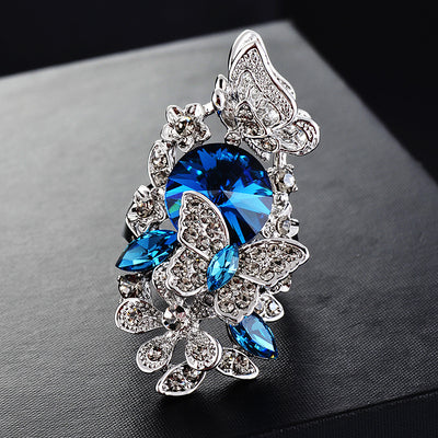 Anillo de Cristal Mariposa con Circonita Diamante - Image 12