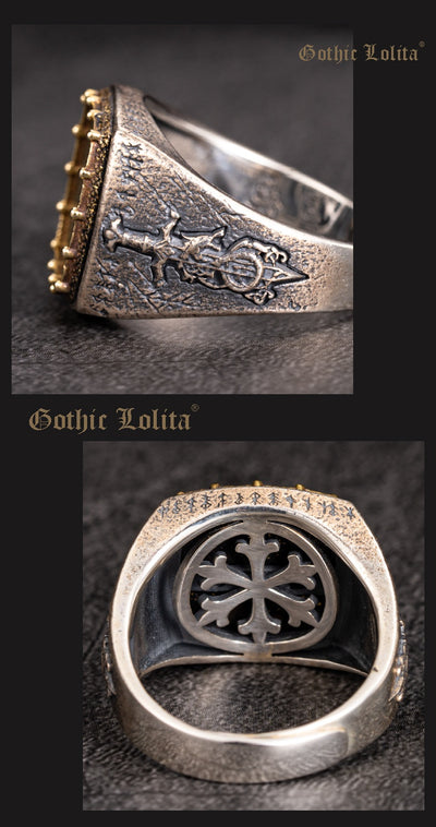 Anillo de Plata Viking con Diseño de Dragón y Espada - Estilo Nórdico para Hombre - Image 10