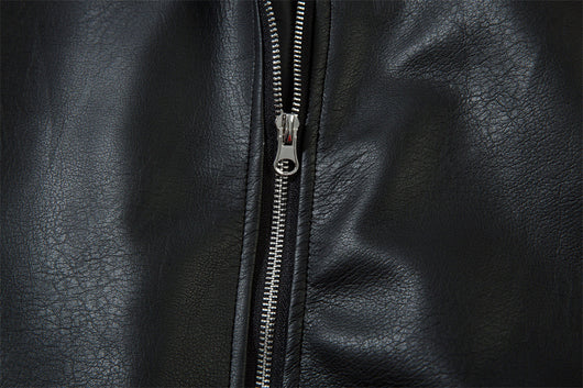 Chaqueta de Cuero Suelta con Letras Bordadas Estilo Europeo Americano - Image 14