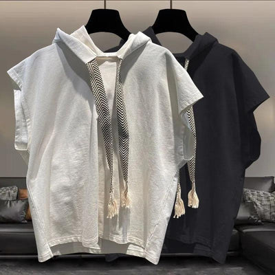 Chaleco Deportivo Holgado sin Mangas con Capucha para Hombre Talla Grande - Image 3