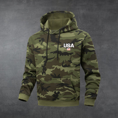 Sudadera Tipo Militar Gruesa para Hombre con Diseño Camuflaje