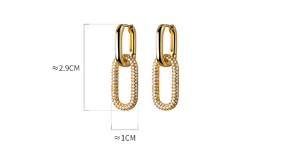 Aretes Geométricos de Diamantes - Diseño Elipse Moderna - Image 7