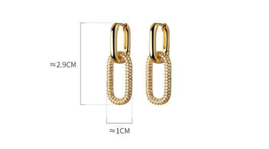 Aretes Geométricos de Diamantes - Diseño Elipse Moderna - Image 7