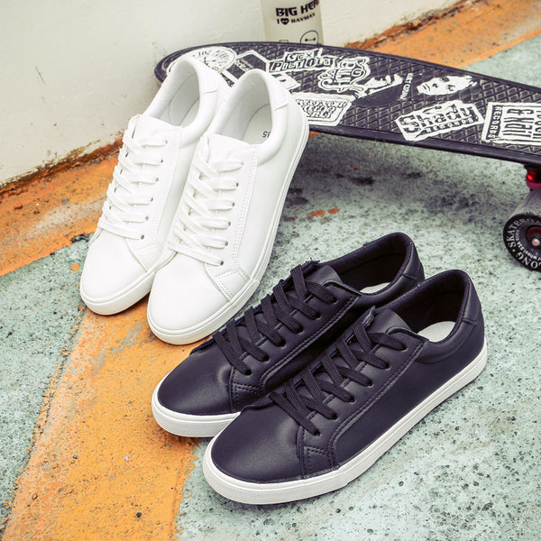 Zapatillas de Lona Blancas Estilo Coreano para Mujer - Diseño Minimalista y Cómodo