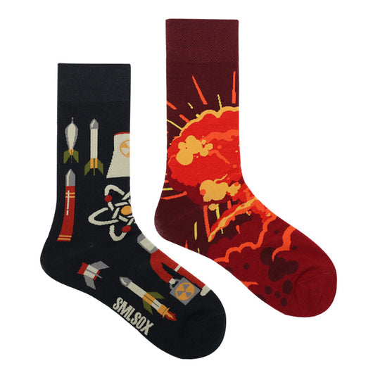 Calcetines Retro Asimétricos para Parejas - Algodón Cómodo Unisex - Image 125