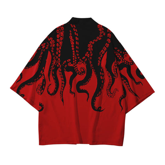 Camisa Suelta Hombre Estampado 3D Pulpo - Image 19