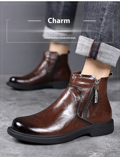 Botas de Trabajo Estilo Británico Antideslizantes Transpirables para Hombre - Image 37