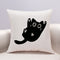 2Funda De Almohada Gato Negro 35 X 35 Cm