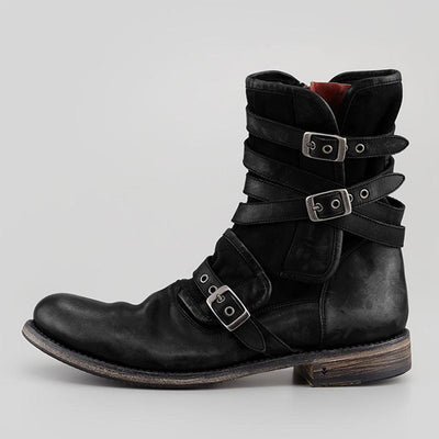 Botas Casuales de Hombre con Cierre Lateral, Punta Redonda y Tacón Robusto - Image 10