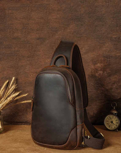 Bolsa de Pecho Vintage en Cuero para Hombre - Image 7