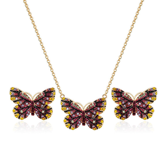 Conjunto de Collar y Aretes Étnicos Exquisitos Dos Piezas