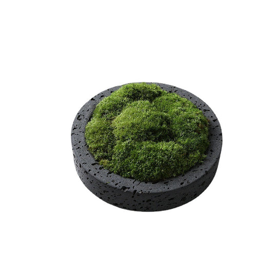 Mesa de Té Chino con Borde de Mármol y Maceta de Flores Eternas Simuladas - Image 5