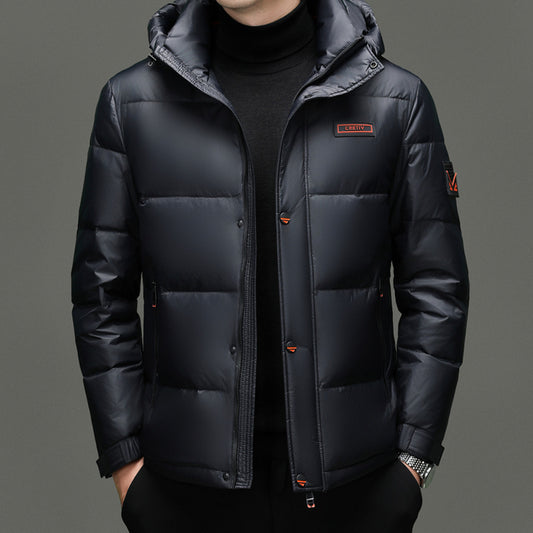 Chaqueta Casual Resistente al Viento y Frío con Capucha Desmontable