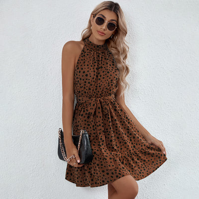 Vestido Floral Cuello Halter Ajustado para Mujer - Image 14