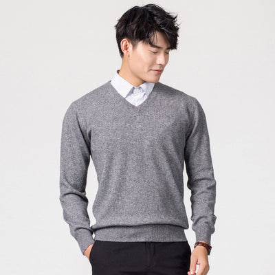 Suéter Holgado de Lana para Hombre - Pullover Casual de Color Sólido - Image 13