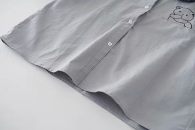 Camisa Escolar Suelta Estilo Japonés con Corbata - Manga Corta Versátil - Image 19