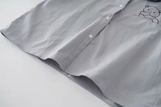 Camisa Escolar Suelta Estilo Japonés con Corbata - Manga Corta Versátil - Image 19