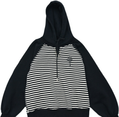 Sudadera con Capucha Falsa Dos Piezas Bordada Oversize - Image 2