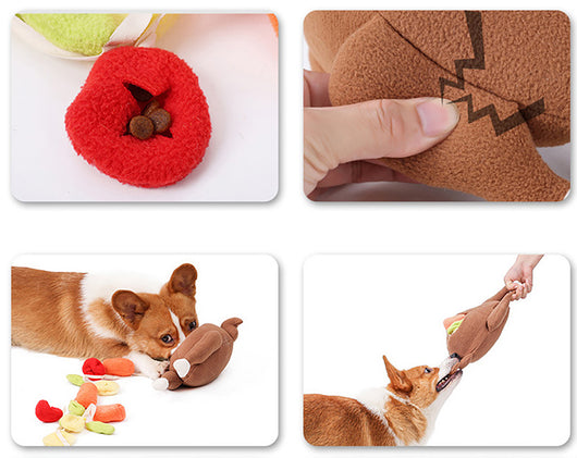 Juguete Interactivo de Peluche con Escondites de Vegetales para Perros - Image 14