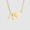 Simple Heart-shaped Letter Pendant Women's Dorado-plated Necklace Clavicle Chain Dorado A