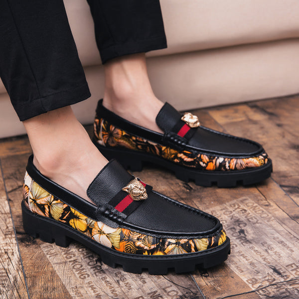 Mocasines Hombre Tendencia Coreana Bloques de Color Personalidad
