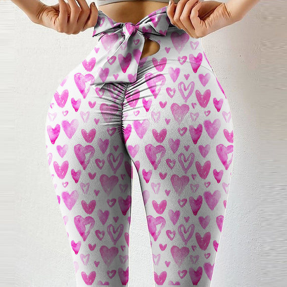 Shorts de Ioga Justos de Cintura Alta com Detalhe de Laço